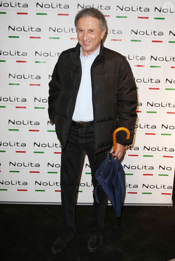 Exclusif - Michel Drucker - Anniversaire de l'incontournable programmateur de télévision et de radio Jacques Sanchez au restaurant NoLita dans le 8e arrondissement de Paris, le 29 mai 2013.
