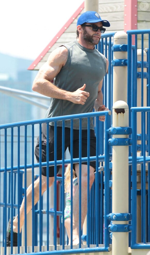 Hugh Jackman au parc Riverside de New York, le 2 Juin 2013.