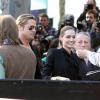 Brad Pitt et Angelina Jolie arrivant à l'avant-première du film "World War Z" à Paris le 3 juin 2013
