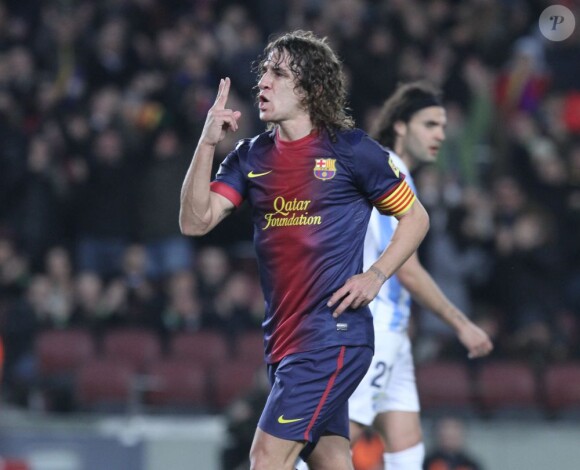 Carles Puyol au Camp Nou le 16 janvier 2013.