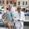 Rod Stewart et sa femme Penny Lancaster en séjour romantique à Portofino, le 23 mai 2013.