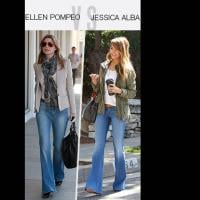 Ellen Pompeo/Jessica Alba : Qui porte le mieux le jean flare ?