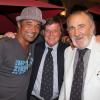 Yannick Noah, Adriano Panatta, Ion Tiriac lors du dîner du Trophée des Légendes au Buddha-Bar à Paris le 5 juin 2013