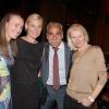Martina Hingis, Michaella Krajicek, Mansour Bahrami et Jana Novotna lors du dîner du Trophée des Légendes au Buddha-Bar à Paris le 5 juin 2013