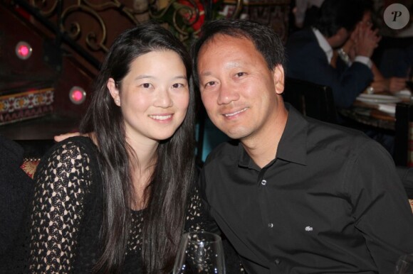 Michael Chang et sa compagne lors du dîner du Trophée des Légendes au Buddha-Bar à Paris le 5 juin 2013