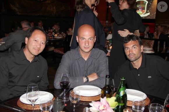 Michael Chang, Andreï Medvedev, Sergi Bruguera lors du dîner du Trophée des Légendes au Buddha-Bar à Paris le 5 juin 2013