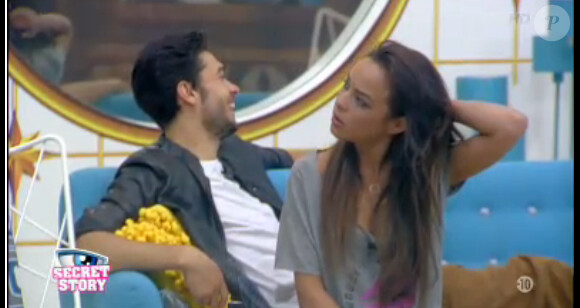 Julien et Tara dans la quotidienne de Secret Story 7 le jeudi 13 juin 2013 sur TF1