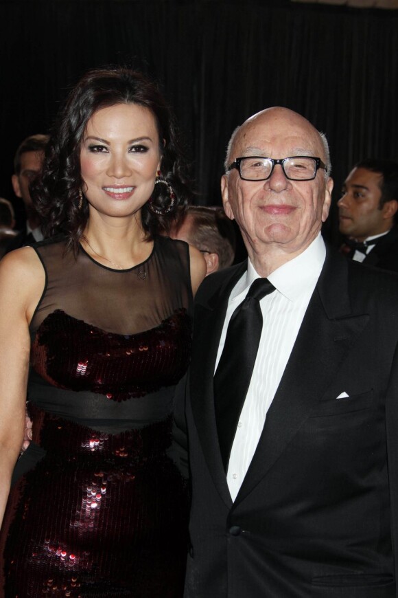 Rupert Murdoch et Wendi Murdoch à la 85e cérémonie des Oscars à Hollywood, le 24 février 2013.