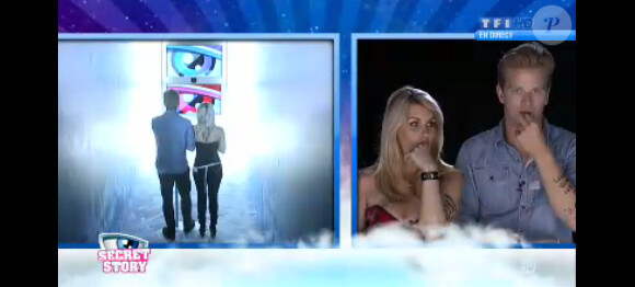 Sonja et Guillaume dans le couloir numérique dans Secret Story 7, vendredi 14 juin 2013 sur TF1