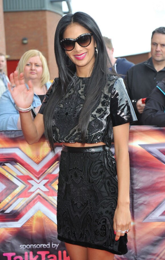 Nicole Scherzinger, le 15 juin 2013 à Manchester lors des auditions d'X Factor.