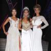 Miss USA 2013, Erin Brady, entourée de Miss Univers 2012, Olivia Culpo, et de Miss USA 2012, Logan West - Élection de Miss USA 2013 à Las Vegas, le 16 juin 2013.