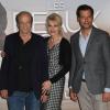 Patrick Chesnais, Fanny Ardant et Laurent Lafitte lors de la présentation du film Les Beaux Jours à Paris le 17 juin 2013