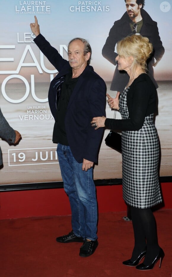 Patrick Chesnais et Fanny Ardant lors de la présentation du film Les Beaux Jours à Paris le 17 juin 2013
