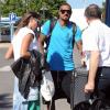 Exclusive - Kevin-Prince Boateng et sa compagne Melissa Satta quittent Ibiza en jet privé le 12 juin 2013.