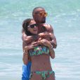 Le footballeur Kevin-Prince Boateng avec sa fiancée Melissa Satta à Ibiza le 10 juin 2013.