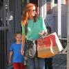 Marcia Cross fait du shopping avec ses filles Eden et Savannah à Brentwood, le 19 juin 2013