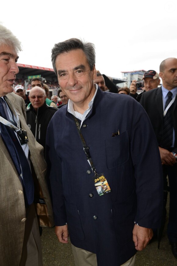 Francois Fillon lors des 24 Heures du Mans le 22 juin 2013.