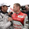 Patrick Dempsey et Tom Kristensen lors des 24 Heures du Mans le 22 juin 2013.