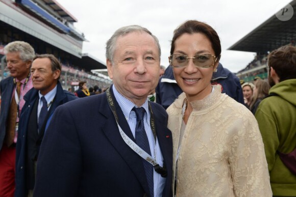 Jean Todt et Michelle Yeoh lors des 24 Heures du Mans le 22 juin 2013.