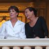 Caroline de Hanovre et Stéphanie de Monaco assistent à la première partie des fêtes de la Saint-Jean, depuis le balcon du palais, le dimanche 23 juin 2013.