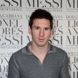 Lionel Messi à la presentation du "livre de Lionel Messi" par Dolce &amp; Gabbana, le 22 juin 2013 à Milan.