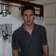Lionel Messi à la presentation du "livre de Lionel Messi" par Dolce&amp;Gabbana, le 22 juin 2013 à Milan.