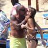 Christian Audigier et sa superbe fiancée Nathalie Sorensen en vacances à Mykonos le 24 juin 2013.