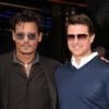 Johnny Depp et Tom Cruise lors de la remise de l'étoile de Jerry Bruckheimer sur Hollywood Boulevard à Los Angeles le 24 juin 2013