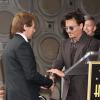 Johnny Depp lors de la remise de l'étoile de Jerry Bruckheimer sur Hollywood Boulevard à Los Angeles le 24 juin 2013