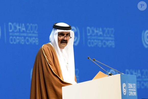 Le Cheikh Hamad Bin Khalifa Al-Thani à Doha, Qatar, le 4 décembre 2012.