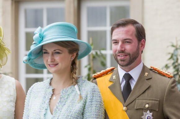 Le grand-duc héritier Guillaume et Stéphanie de Luxembourg célèbrent la fête nationale le 23 juin 2013.