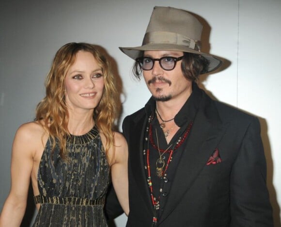 L'ex-couple Vanessa Paradis et Johnny Depp à la soirée Chanel à Cannes le 18 mai 2010.