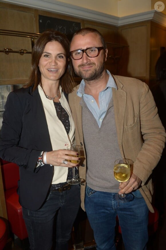 Alexandre Brasseur et son amie Juliette à la soirée d'inauguration de la boutique Stone, 60 rue des Saint Pères, à Paris, le 25 juin 2013