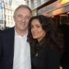 François-Henri Pineau et Salma Hayek à la soirée d'inauguration de la boutique Stone, 60 rue des Saint Pères, à Paris, le 25 juin 2013
