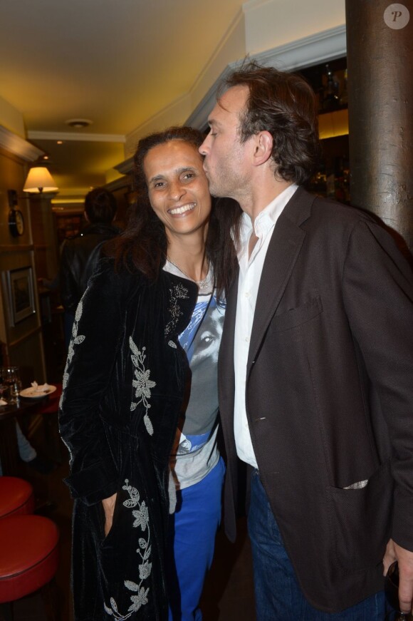 Karine Silla et Vincent Perez à la soirée d'inauguration de la boutique Stone, 60 rue des Saint Pères, à Paris, le 25 juin 2013
