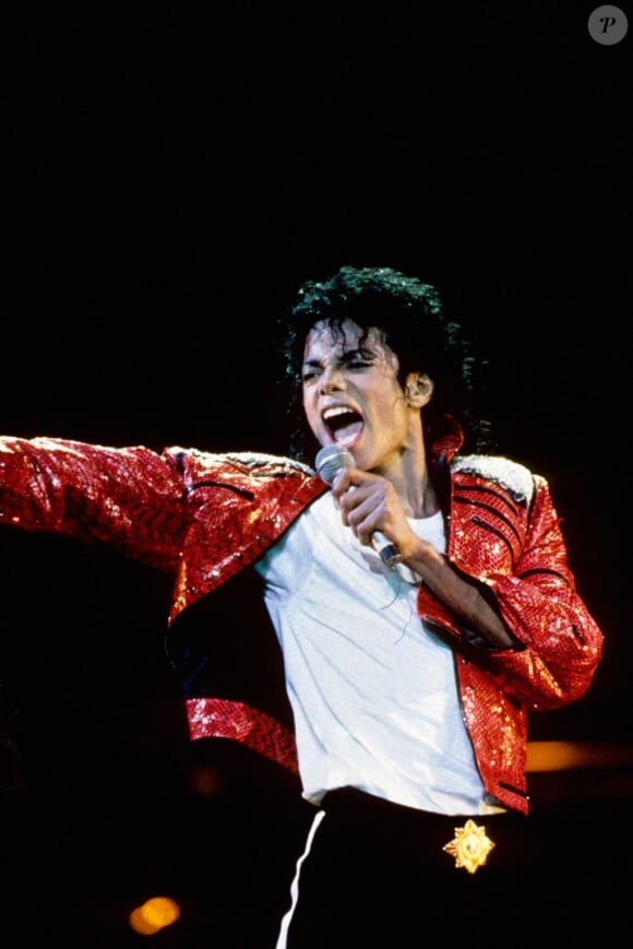 Michael Jackson sur scène en Italie, le 6 juilllet 1997.