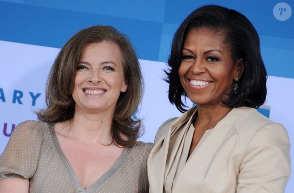 Michelle Obama et Valérie Trierweiler le 20 mai 2012 à Chicago.