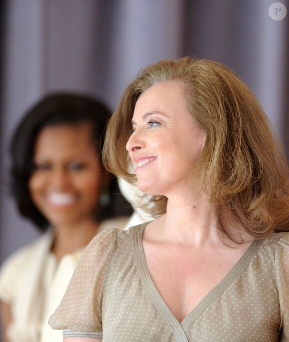 Michelle Obama et Valérie Trierweiler le 20 mai 2012 à Chicago.