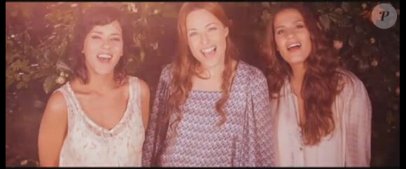 Les jolies Natasha St-Pier, Elisa Tovati et Sonia Lacen dans le clip de Rappelle-toi. deuxième extrait de l'album Thérèse, Vivre d'amour.