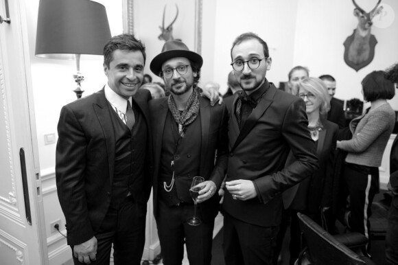 Ariel Wizman et les frères Elicha à la soirée The Kooples le 26 juin 2013 à Paris