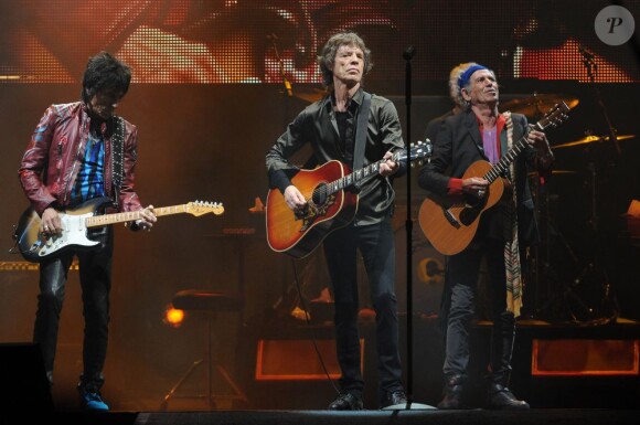 Les Rolling Stones en concert à Glastonbury en Angleterre, le 29 juin 2013.