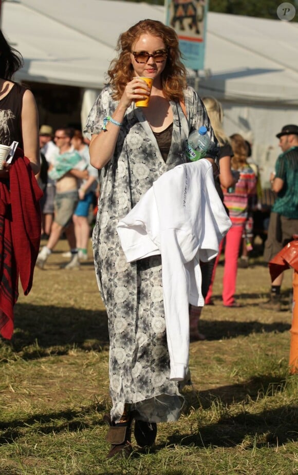 Lily Cole à Glastonbury le 29 juin 2013.
