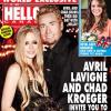 Avril Lavigne et Chad Kroeger posent lors de leur mariage dans le sud de la France le 1er juillet 2013, pour la couverture de Hello Canada, en kiosques le 15 juillet 2013.