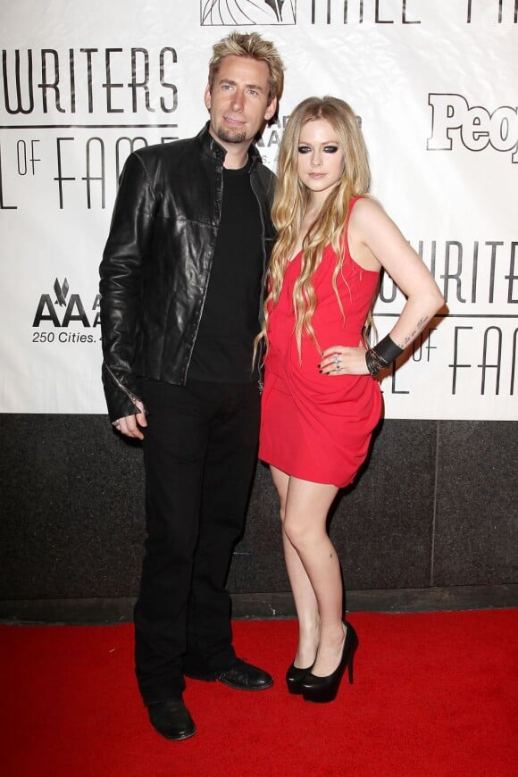 Chad Kroeger et la chanteuse Avril Lavigne à la soirée Songwriters Hall of Fame 44th Annual Induction and Awards Dinner à New York au Marriott Marquis, le 13 juin 2013.