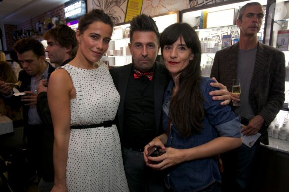 Romane Bohringer, Laurent Guyot et Zoé Félix à la soirée Kiehl's à Paris le 4 juillet 2013