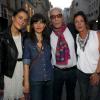 Zoé Félix, Romane Bohringer, Gérard Darmon et Nathalis Debras (Directrice Générale Kiehl's France) à la soirée Kiehl's à Paris le 4 juillet 2013