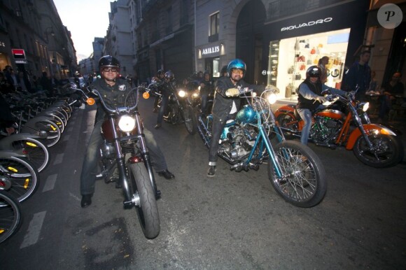 Bikers à la soirée Kiehl's à Paris le 4 juillet 2013