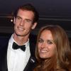 Andy Murray avec sa compagne Kim Sears lors du dîner des champions après sa victoire à Wimbledon à l'hôtel Intercontinental de Londres le 7 juillet 2013 à Londres
