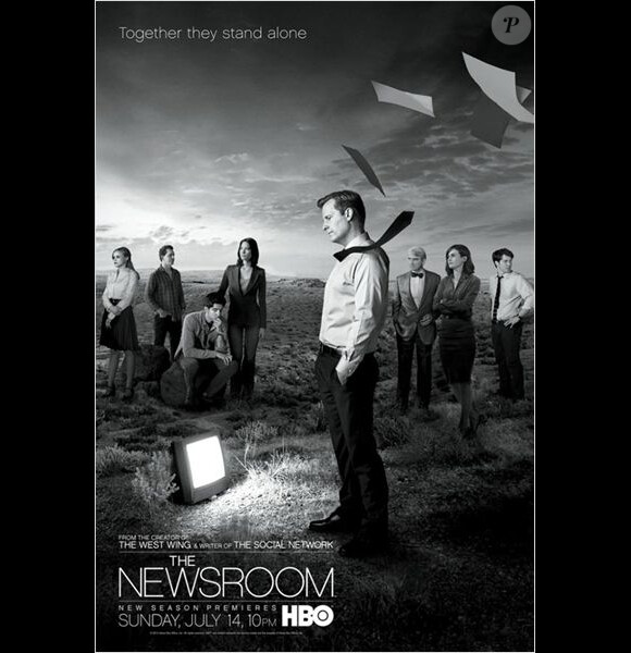 Affiche pour la saison 2 de "The Newsroom", à partir du 14 juillet 2013 sur HBO.