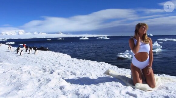Photo extraite du making of du shooting de Kate Upton pour "Sports Illustrated", 2013.